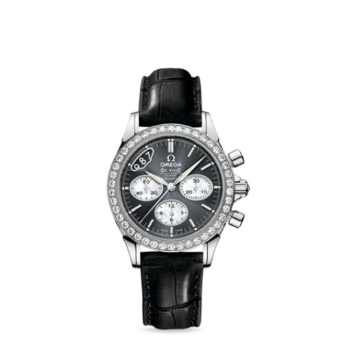 Omega De Ville Co-Axial 35 Chronograph Stainless Steel Diamond / Grey / Strap